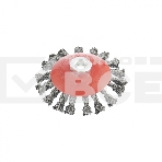 Щетка Matrix для УШМ, 115 мм, М14, Тарелка, крученая проволока 0,5 мм, фото2