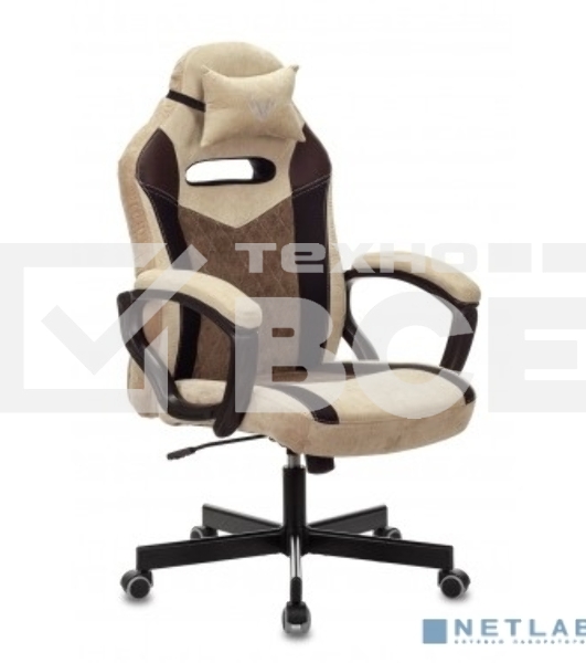 Кресло игровое Бюрократ VIKING 6 KNIGHT BR FABRIC коричневый, крестовина металл/пластик