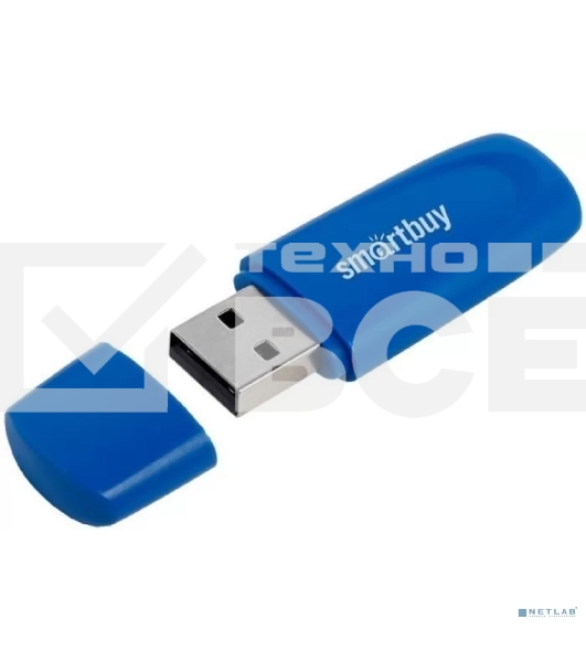 Флешка USB Smartbuy Scout Blue (SB008Gb2SCB), 8Gb, USB 2.0, R/W 15/8, синий