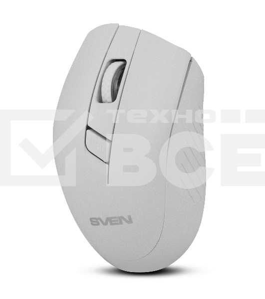 Мышь беспроводная SVEN RX-425W белый, 1600 dpi, радиоканал, USB, кнопки - 6
