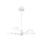 Подвесной светодиодный светильник Ambrella light FL51635/6 WH/GD белый/золото 3000K/4200K/6400K 50W D800*780 (Без ПДУ), фото5
