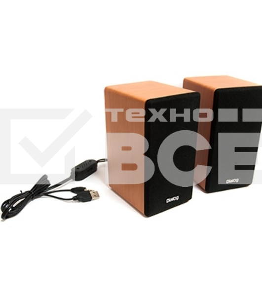 Колонки Dialog AST-20UP - акустические колонки 2.0, 6W RMS, Cherry , питание от USB
