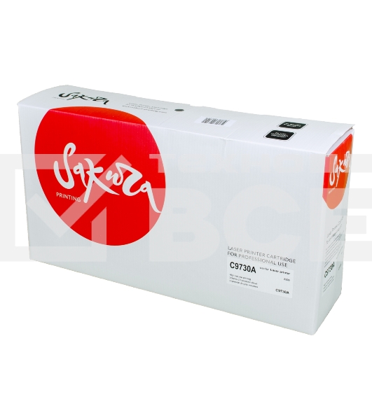 Картридж лазерный Sakura C9730A для принтера HP Laser Jet 5500/555, черный, 12000 к.