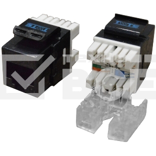 Модуль Keystone RJ45, Cat.5E, UTP, 180 градусов, черный