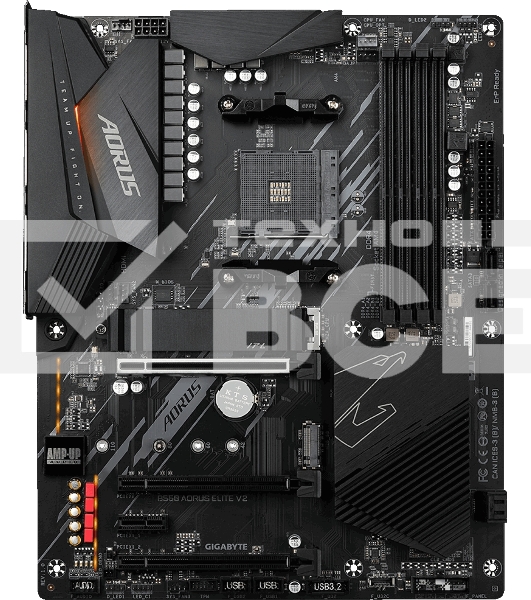 Материнская плата Gigabyte B550 AORUS ELITE V2 Soc-AM4 AMD B550 4xDDR4 ATX AC`97 8ch(7.1) 2.5Gg RAID+HDMI+DP