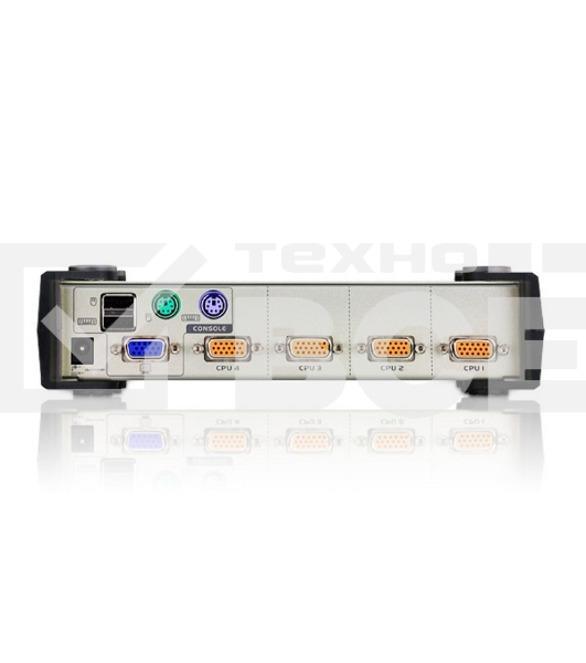 Переключатель ATEN CS84U(-AT) 4-портовый KVM-переключатель {1 user(HDB15(SVGA Female)+KBD(PS/2)+MOUSE(PS/2), KVM-порты: SPHD18(Female). В комплекте: кабели KVM (2L-5201P)-4шт. Не требует внешнего питания}