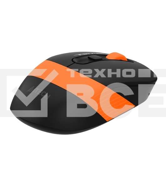 Мышь беспроводная A4Tech Fstyler FG10S черный/оранжевый, 2000 dpi, радиоканал, USB, кнопки - 4