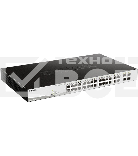 Коммутатор D-Link DGS-1210-28MP DGS-1210-28MP/F 24G 24PoE+ 370W настраиваемый