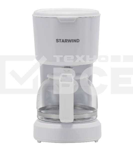 Кофеварка капельная Starwind STD0611 белый, исп. кофе - молотый, 0.6 л, 600 Вт.