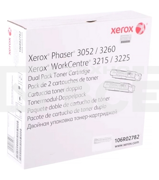 Картридж лазерный XEROX 106R02782 черный, 6000 стр. (упаковка 2шт х 3000 стр.), для Phaser 3052/3260/WC 3215/25 (channels)