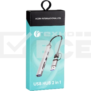 USB концентратор TypeC+adapter-->USB3.0+2USB2,0+SD+TF, VCOM