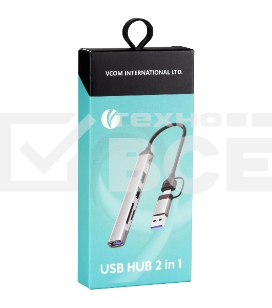 USB концентратор TypeC+adapter-->USB3.0+2USB2,0+SD+TF, VCOM