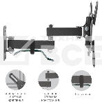 Кронштейн для телевизора Kromax CORBEL-5 черный 15'-42' макс.25кг настенный поворот и наклон, фото3
