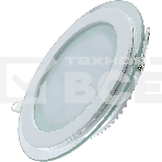 Светильник Glass круг 18W 1390lm 3000K 220-240V IP20 монт Ø155 200x35 с дек стеклом LED, фото5