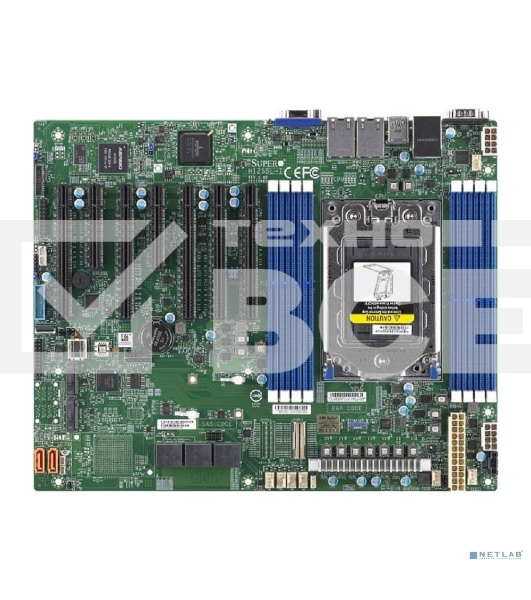 Серверная материнская плата Supermicro MBD-H12SSL-I-B, SP3, AMD EPYC 7002/7003, 8xDDR4, 8xSATA, 2xM.2, 5xPCIe x16, 2xPCIe x8, 2x1Gb LAN, 4xUSB 3.2 Gen 1, 1xVGA, ATX