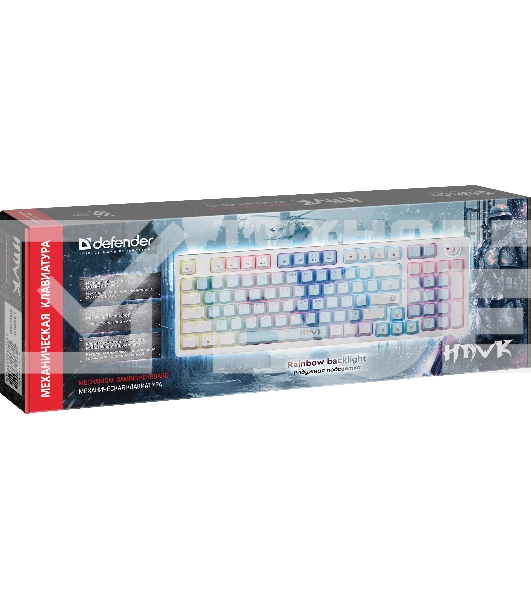 Клавиатура Defender Hawk GK-418  проводная, USB, белый