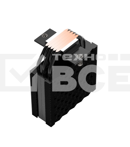 Кулер для процессора/ PCCooler RT500 Digital BK (240W, 4-pin PWM, LED temp., 152mm, Al/Cu, 5x6mm, 1x120mm, 73.32CFM, 34.9dBA, 2200RPM, S: 1851/1700/1200/115X, AM5/AM4, black)