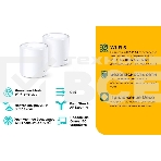 Система TP-Link Mesh AX3000 Whole Home Wi-Fi System, Wi-Fi 6, 2402Mbps (4 streams) at 5GHz and 574Mbps (2 streams) at 2.4GHz, 2 Gigabit ports of each unit, support OFDMA, MU-MIMO, 802.11k/v/r seamless roaming, support WPA3, HomecareTM system, easy setup a, фото15