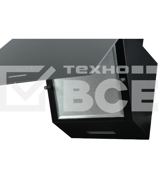 Вытяжка Kuppersberg F 605 B наклонная, 60 см, 850 м3/ч, отвод/рециркуляция, 3 скорости, черный цвет