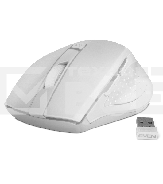 Мышь беспроводная SVEN RX-425W белый, 1600 dpi, радиоканал, USB, кнопки - 6