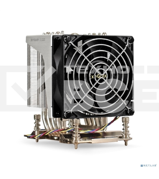 Кулер для процессора ExeGate ESNK-P0064AP4.PWM.4U.SP3.Cu серебристый, 92 мм, алюминий/медь, 3800 об/мин, 44 дБ, 4 pin, 280 Вт, 125.4 мм