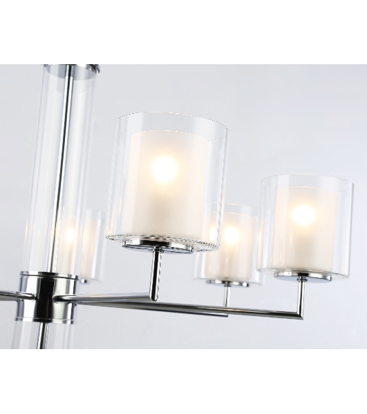 Люстра Ambrella light LH56003/7 СH/FR хром/белый матовый E14*7 max 40W D790*1260