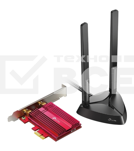 Адаптер TP-Link Wi-Fi 11AX 3000Mbps dual-band PCI-E adapter, two external Antennas