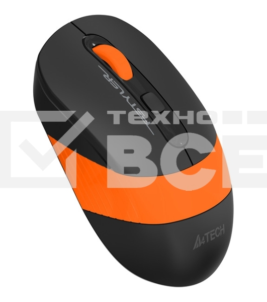 Мышь беспроводная A4Tech Fstyler FG10S черный/оранжевый, 2000 dpi, радиоканал, USB, кнопки - 4