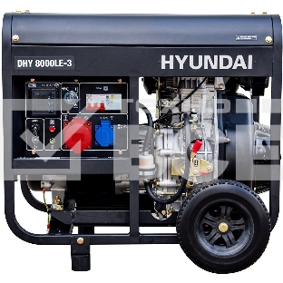 Электрогенератор дизельный Hyundai DHY 8000LE-3, 6.5 кВт, 79 дБ, 111 кг