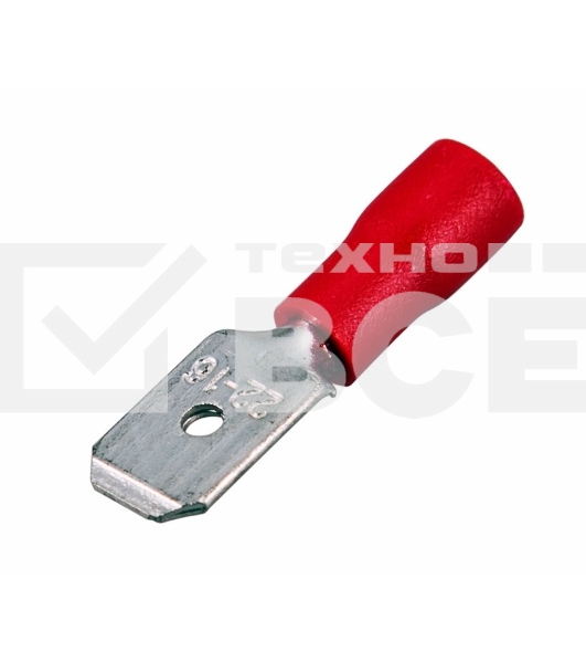 Клеммы,сжим Rexant (08-0313) КЛЕММА ПЛОСКАЯ изолированная (КПИ штекер - 6.3мм) 0.5-1.5мм (MDD1.25-250, VM1.25-250) (100 шт. в уп.)