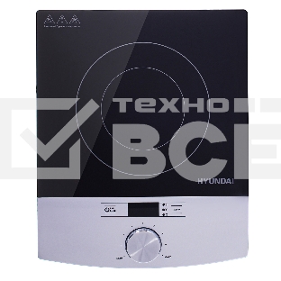 Плита настольная электрическая Hyundai HYC-0102 серебристый/черный стеклокерамика