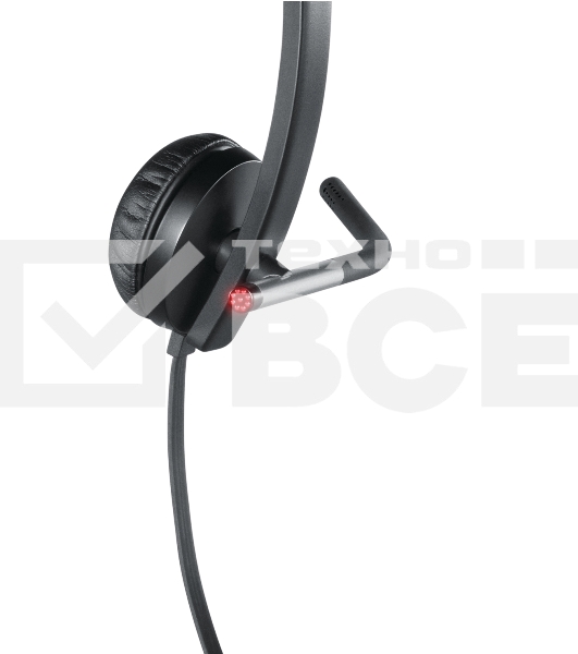 Наушники с микрофоном Logitech H650E черный 1.1м 981-000519