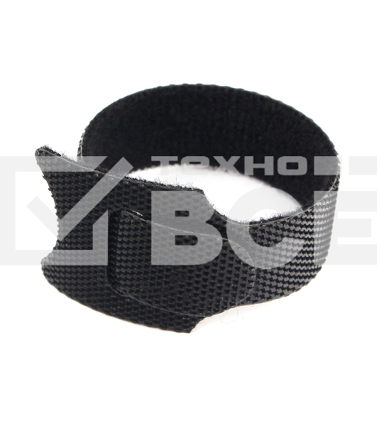 Хомуты-липучки на основе ленты Velcro® VT-125x11BK  125 x 11 мм, черные (12 шт.)