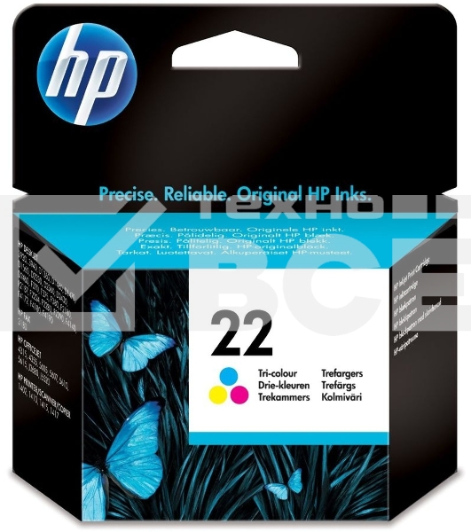 Картридж струйный HP 22 C9352AE многоцветный для HP DJ 3920/3940/PSC 1410 (165стр.)