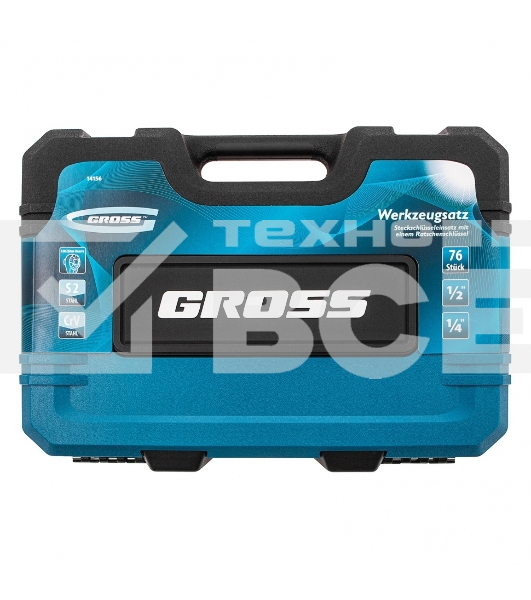Набор инструментов Gross 76 предметов, 120 зубьев, CrV1/4, 1/2