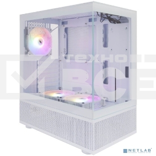 Корпус 1STPLAYER MIKU Mi7-A White / ATX / 3x120mm LED fans / Mi7-A-WH-2F1R-W-1F1-W