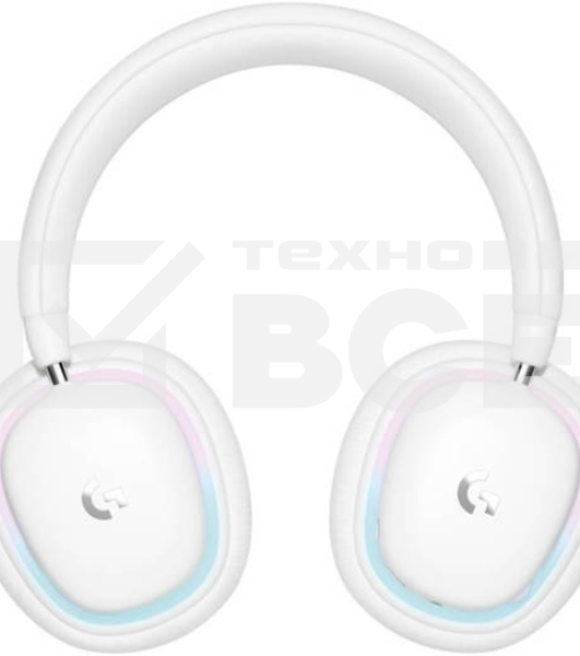 Наушники LOGITECH G733 беспроводные игровые белые (USB, 2,4 ГГц, PRO-G 40 мм, RGB подсветка, 981-000886/981-000883)