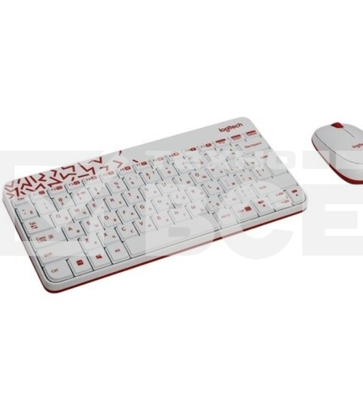 Клавиатура + мышь Logitech Wireless Combo MK 240 Nano White-red 920-008212