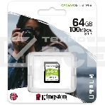 Флеш карта SDHC 64Gb Class10 Kingston <SDS2/64GB>, Canvas Select 100R CL10 UHS-I, фото8