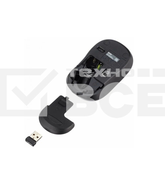 Мышь беспроводная Logitech M185, красный, 1000 dpi, радиоканал, USB, кнопки - 3