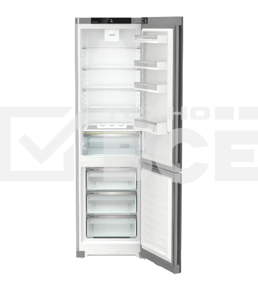 Холодильники Liebherr Pure CNsdc 5703-22 001 серебристый SmartSteel двухкамерный 266/94л морозилка снизу