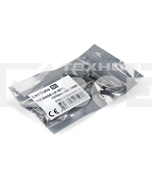Трансивер SFP+ EXT-10G-SM1310-LC2-10KM (10GBase-LR для одномодового оптического кабеля, 10 Гбит/с, Tx:1310/Rx:1310 нм, до 10 км, разъем Duplex LC)