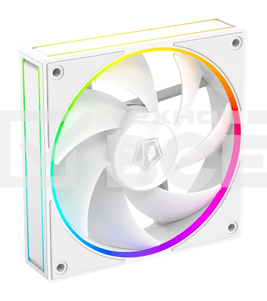 Вентилятор для корпуса ID-Cooling AF-127-ARGb-W белый, 120 мм, 2000 об/мин, 29.9 дБ, 4 pin