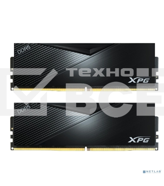 Оперативная память XPG Lancer, DDR5, 32GB (2x16GB), 6400MHz, CL32, DIMM, с радиаторами, черный