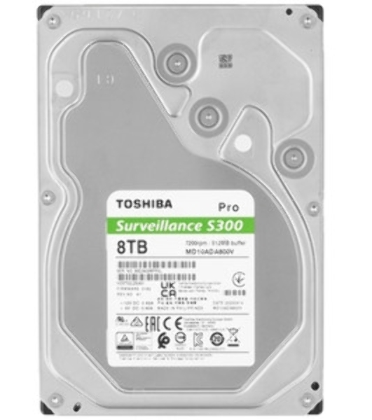 Жесткий диск Toshiba SATA-III 8TB MD10ADA800V Surveillance S300 Pro (7200rpm) 512Mb 3.5'