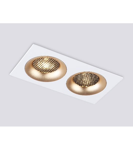 Светильник встраиваемый Ambrella light TN102733/2 WH/GD белый/золото GU5.3 175*92*23