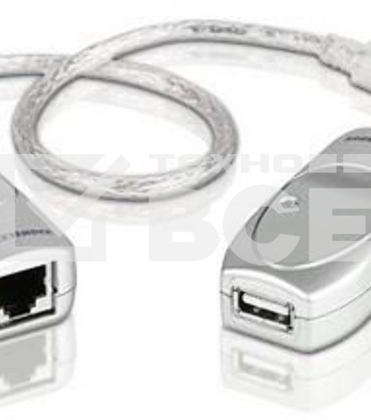 Кабель удлинитель USB 1.1 AM/AF Aten UCE60-AT до 60 метр.(через RJ45, по витой паре. Без патч-корда в комплекте), питание от шины