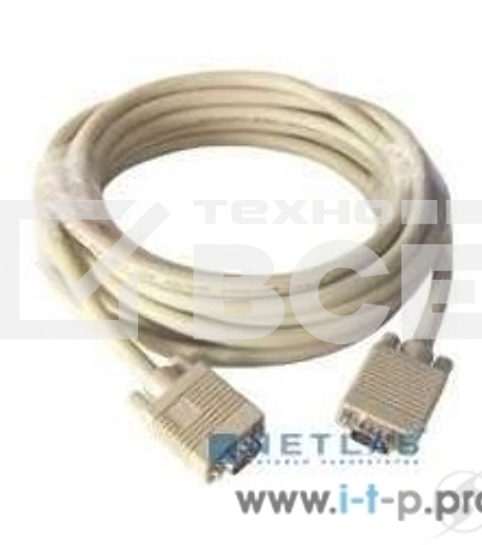 Кабель Gembird/Cablexpert CC-PPVGA-5M, Кабель VGA Premium , 15M/15M,5.0м, серый, тройной экран, феррит.кольца