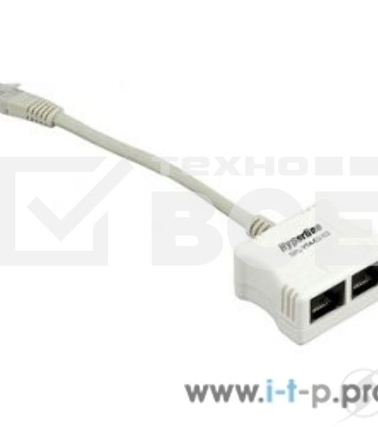 Розетки Hyperline SPL-YT4-E2-E2 Разветвитель 4Pr.T568A/T568B -) 2 x 2Pr.10BASE-T