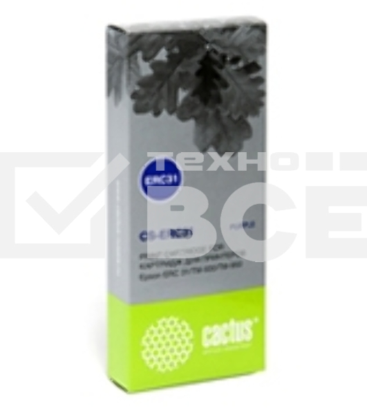 Картридж матричный Cactus CS-ERC31 фиолетовый (12.7 мм, 10 м, 4 500 000 знаков) для Epson ERC 31/TM-930/TM-950